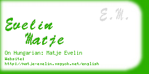 evelin matje business card